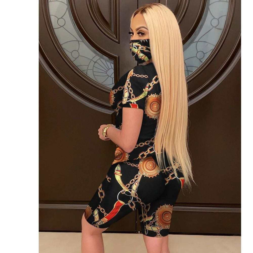 “The Equestrian” Two Piece Short Set w/Matching Mask