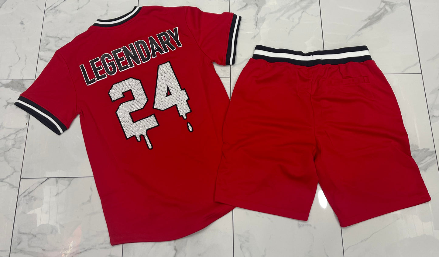 Civilized Red Legendary Baseball Short Set U