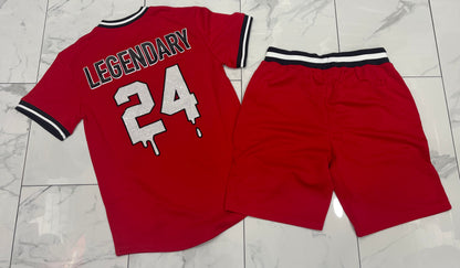 Civilized Red Legendary Baseball Short Set U