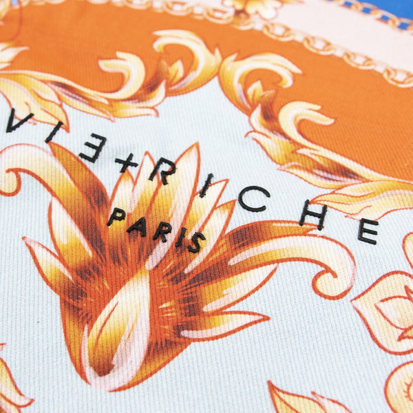 Vie Riche Baroque Print Denim Pants