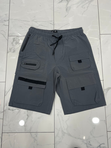 American Stitch Windbreaker Nylon 6 Inch Pocket Shorts (Grey)