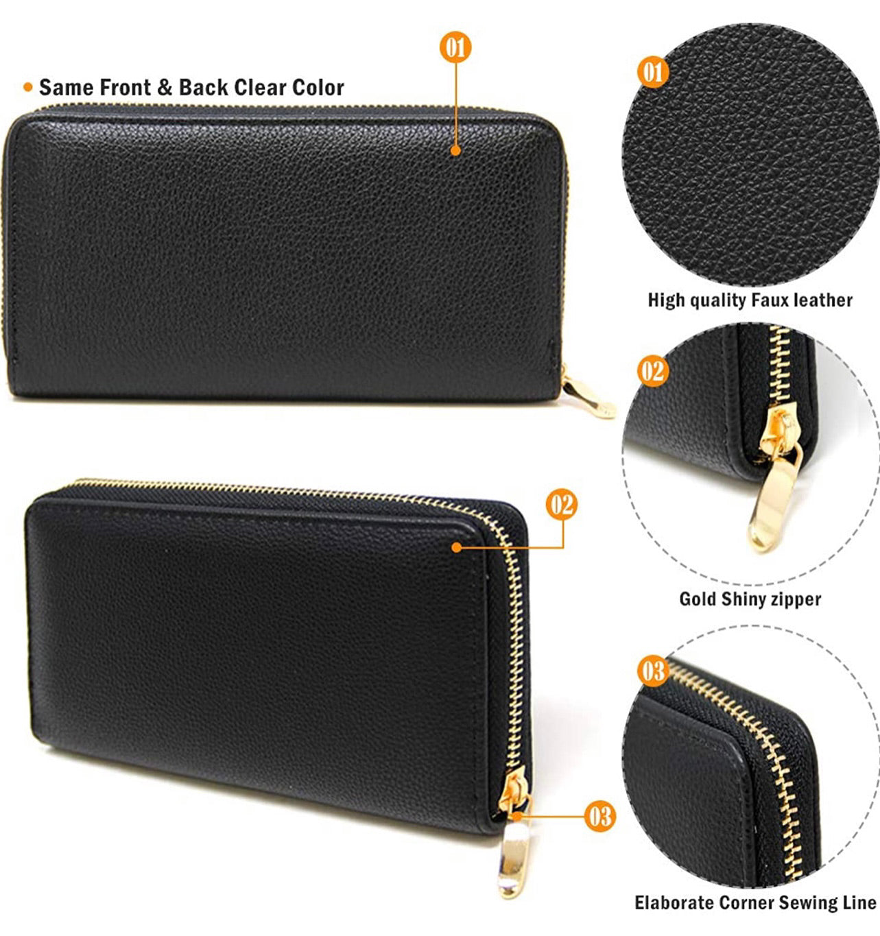 Everyday Long Wallet (Black) U