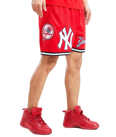 Pro Standard New York Yankees Red Mesh Shorts