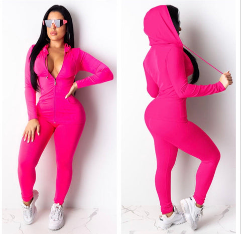 Kim Hot Pink Sweatsuit