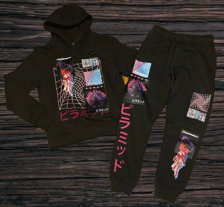 Black Pyramid Warped Reality SweatSuit