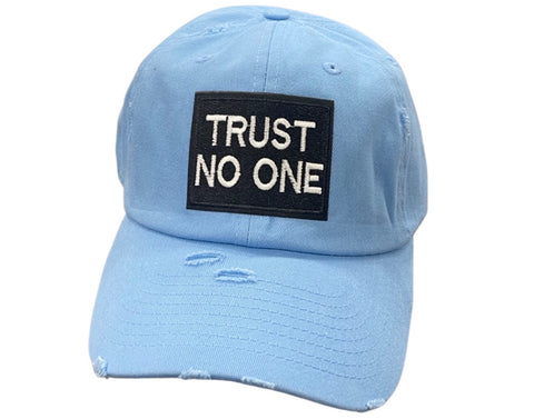 Trust No One Baby Blue Dad Hat