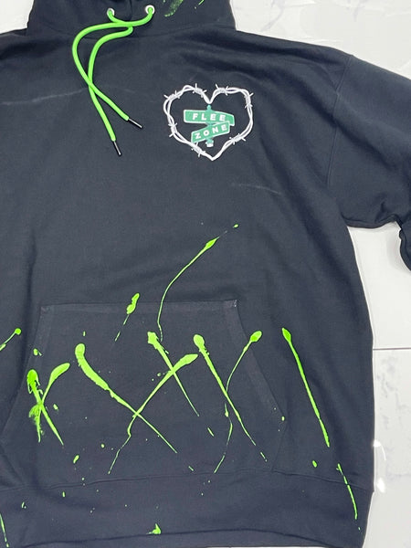 Flee Zone "Paint Splatter" Hoody --Read Description U