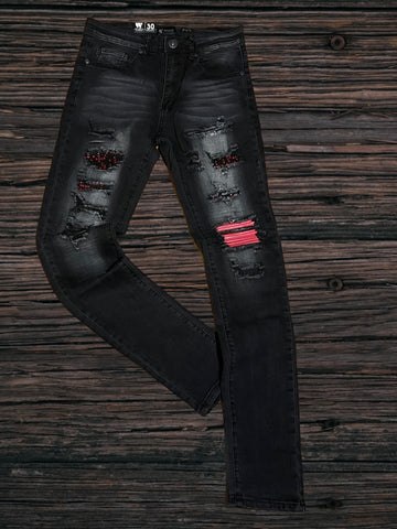 Waiema Skinny Fit Jeans w/Studs