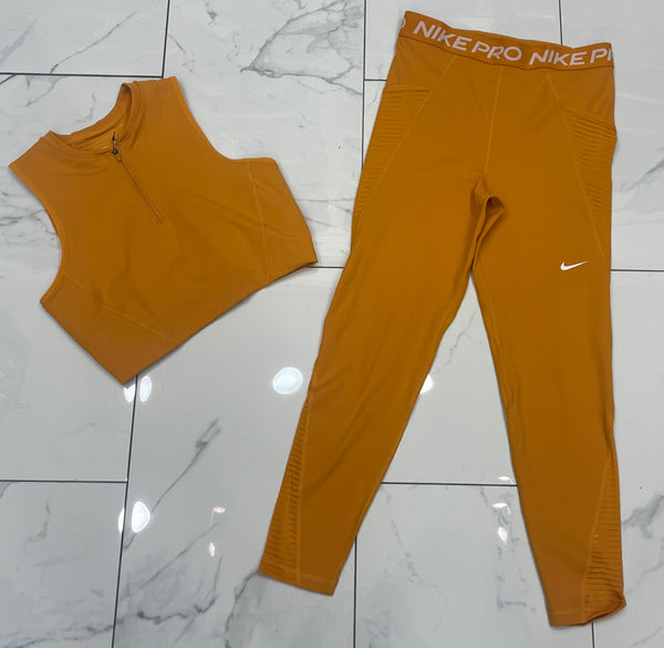 Nike Women’s Pro Dri-FIT High-Rise Pocket Leggings w/ Matching Crop Tank