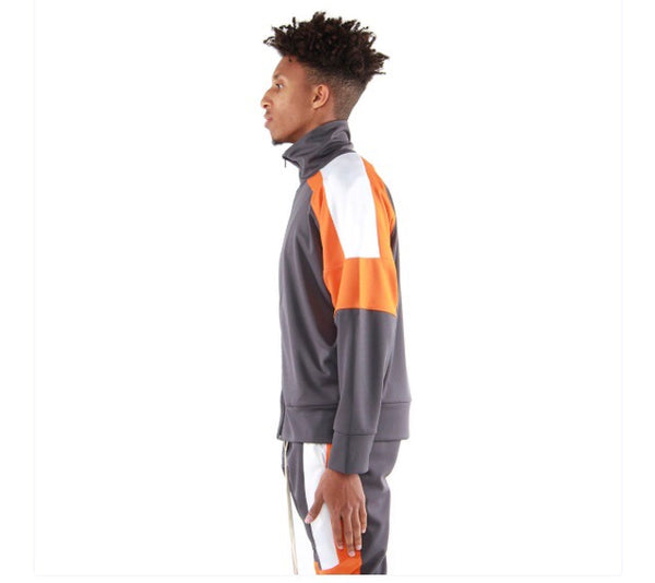 EPTM Color Block Track Jacket (Grey/Orange)