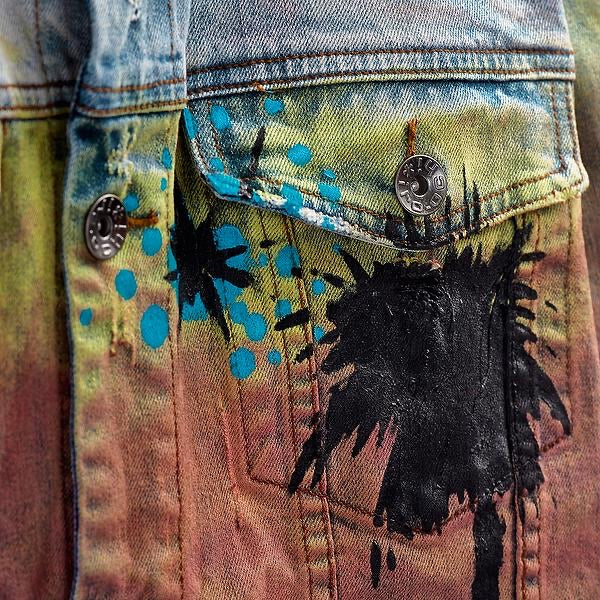 Iro Ochi Para Dice Denim Jacket