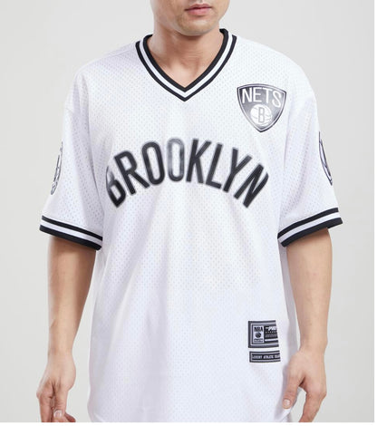 Pro Standard Brooklyn Nets White Mesh Shirt U
