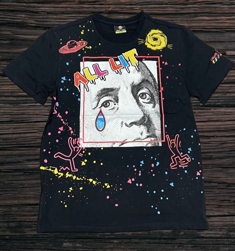 Create 2mrw All Lit Slim Fit  Tee--Black U