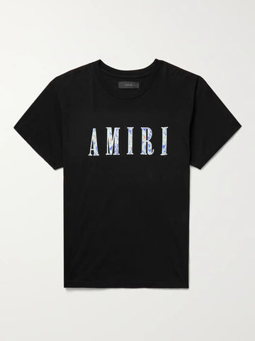 Authentic Amiri Logo Print Cotton T-Shirt