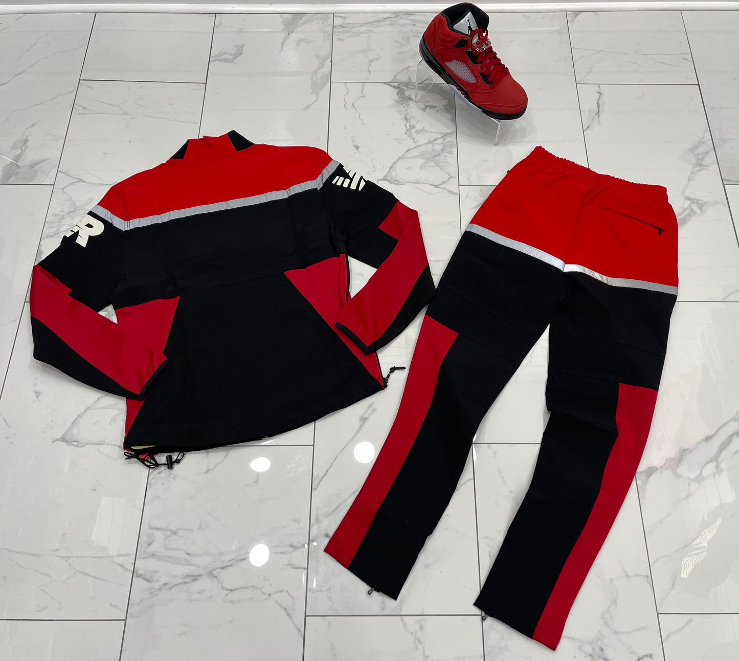 Vie Riche Lightweight  Nylon Race Track Jacket + Race Track Pants U