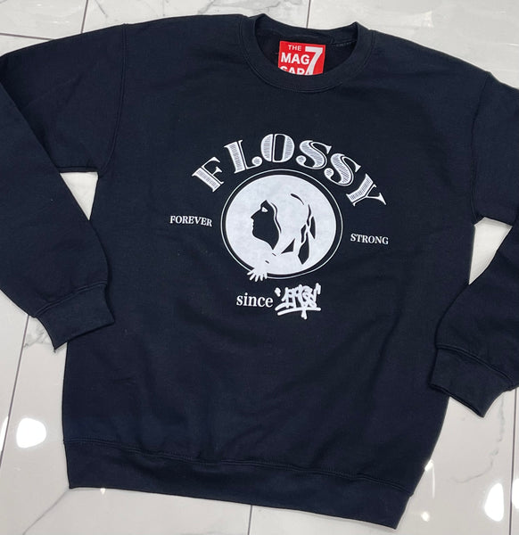 Black  Flossy Crewneck