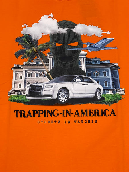 Streetz Iz Watchin Orange Trapping In America T-Shirt U