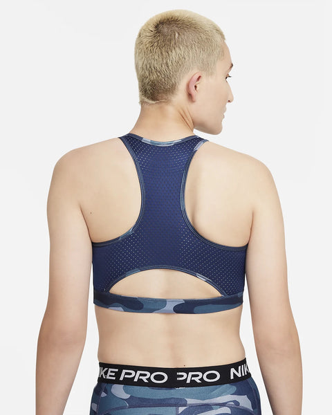 Nike Dri-FIT Swoosh Women’s Medium-Support 1-Piece Pad High-Neck Sports Bra w/ Nike Dri-FIT One Women's Mid-Rise Camo Leggings