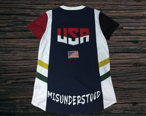 Misunderstood Olympic Color Panel USA Mesh Baseball Jersey