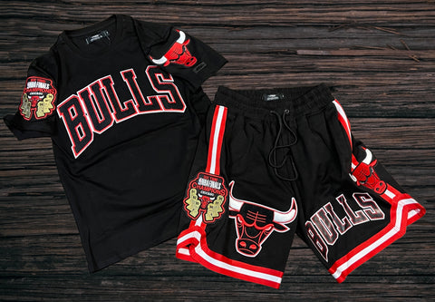 PRO STANDARD CHICAGO BULLS LOGO MESH WHITE SHORTS — 6 Inch Shorts