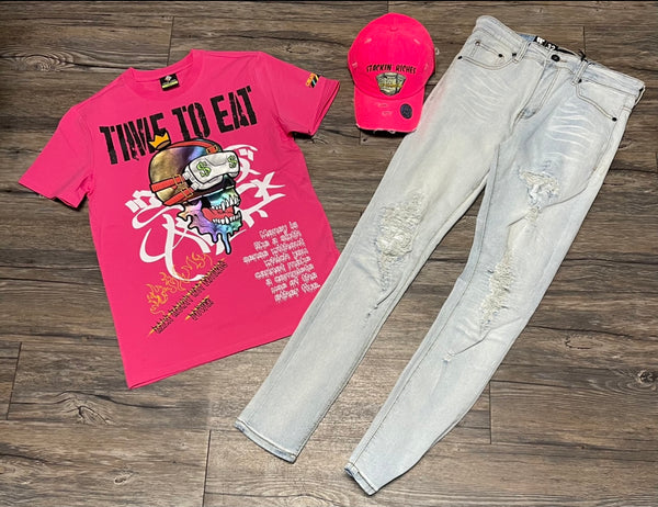 Create 2mrw Time To Eat Tee--Pink U