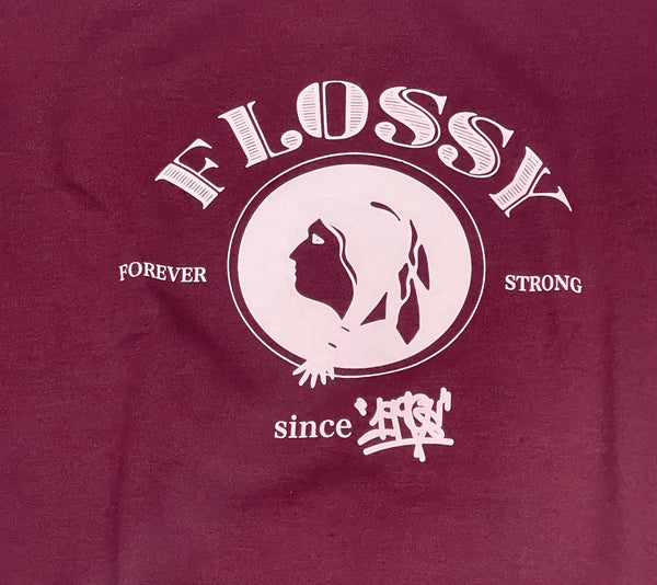 Burgundy Flossy Crewneck