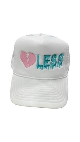 Heartless (White/Pink/Teal) Trucker Hat